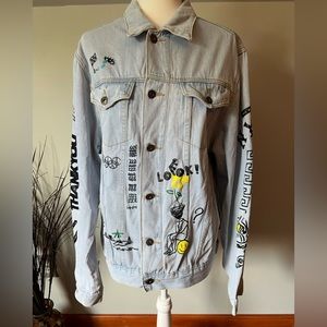 Brooklyn Cloth Light Blue Graphic Jean Jacket